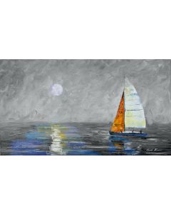 Sailing away B&W